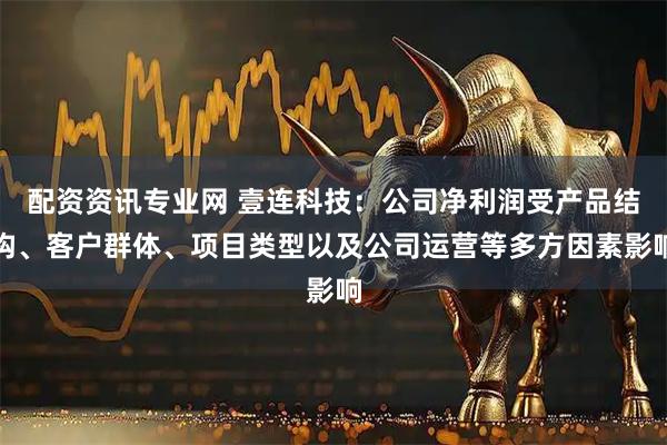配资资讯专业网 壹连科技：公司净利润受产品结构、客户群体、项目类型以及公司运营等多方因素影响